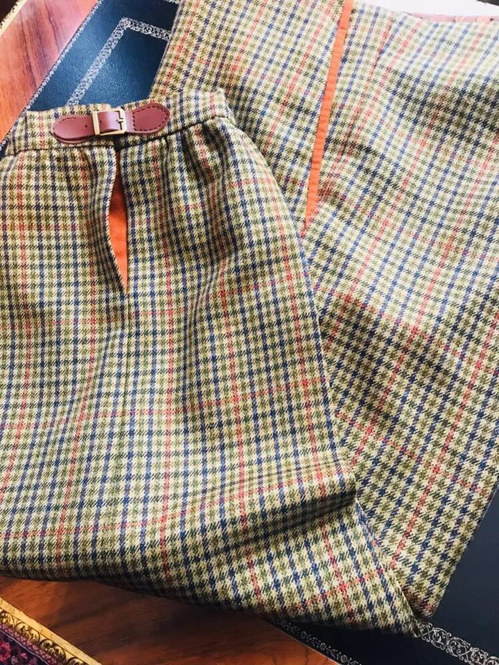 Navy & Orange Tweed Shooting Breeks