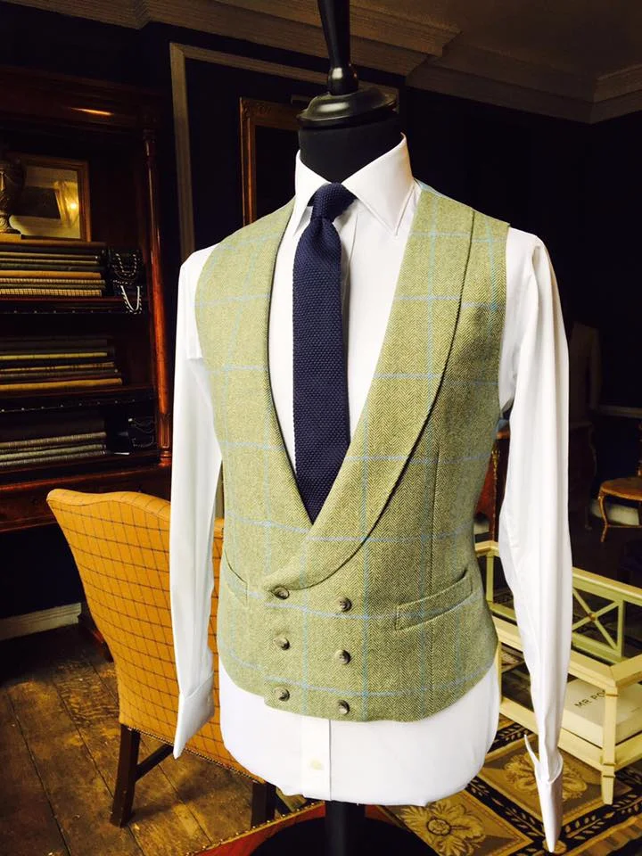 Green Tweed Waistcoat