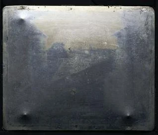 Point de vue du Gras par Nicéphore Niépce, vers 1827 