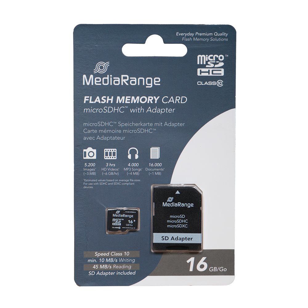 CARTE MICRO SDHC 16GB MEDIARANGE