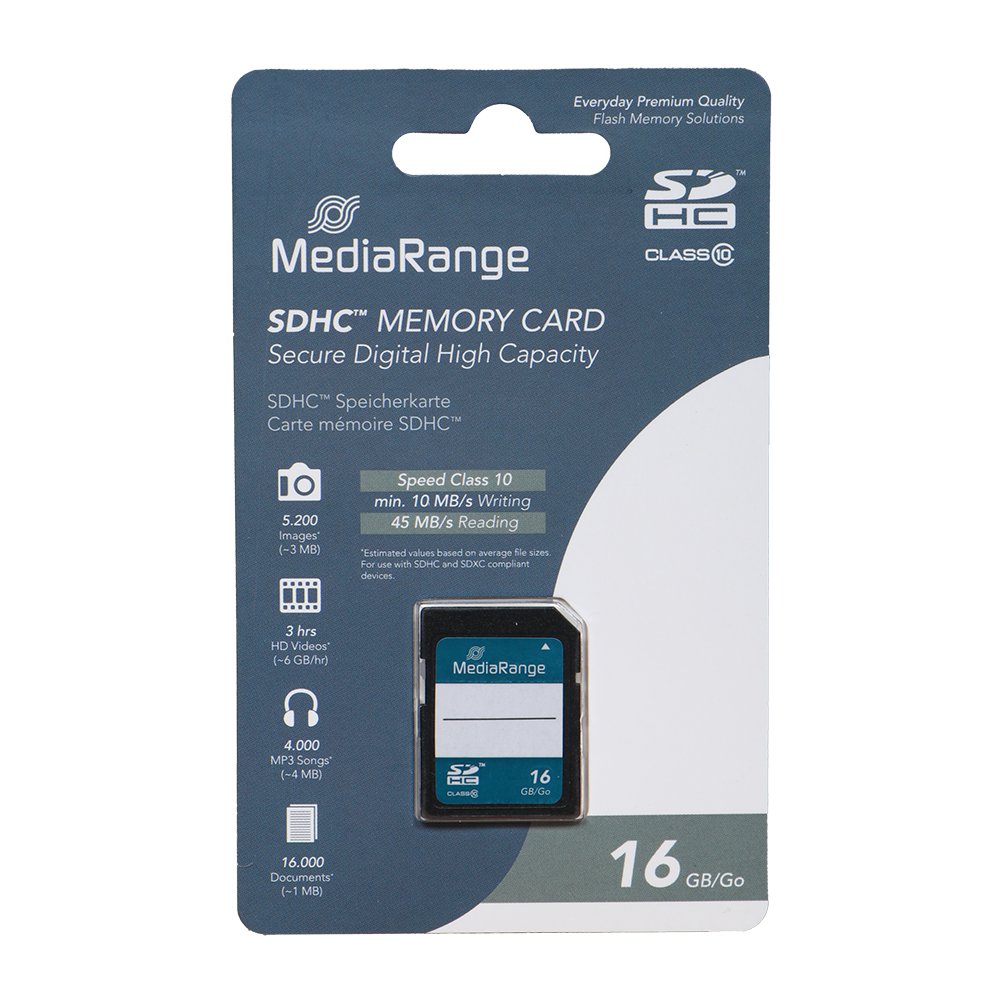CARTE SDHC 16GB MEDIARANGE