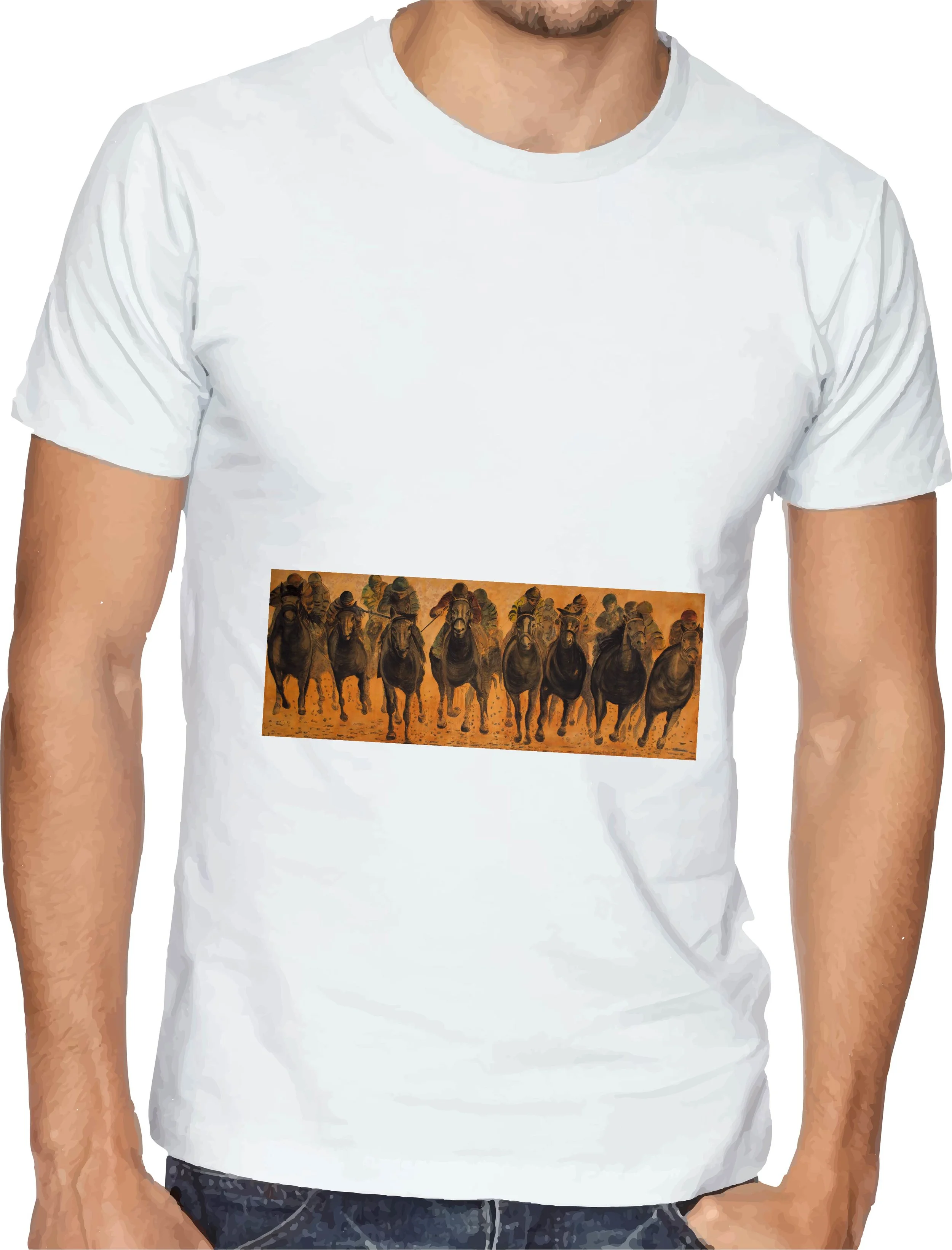 "Horse Race" Printed T-Shirt