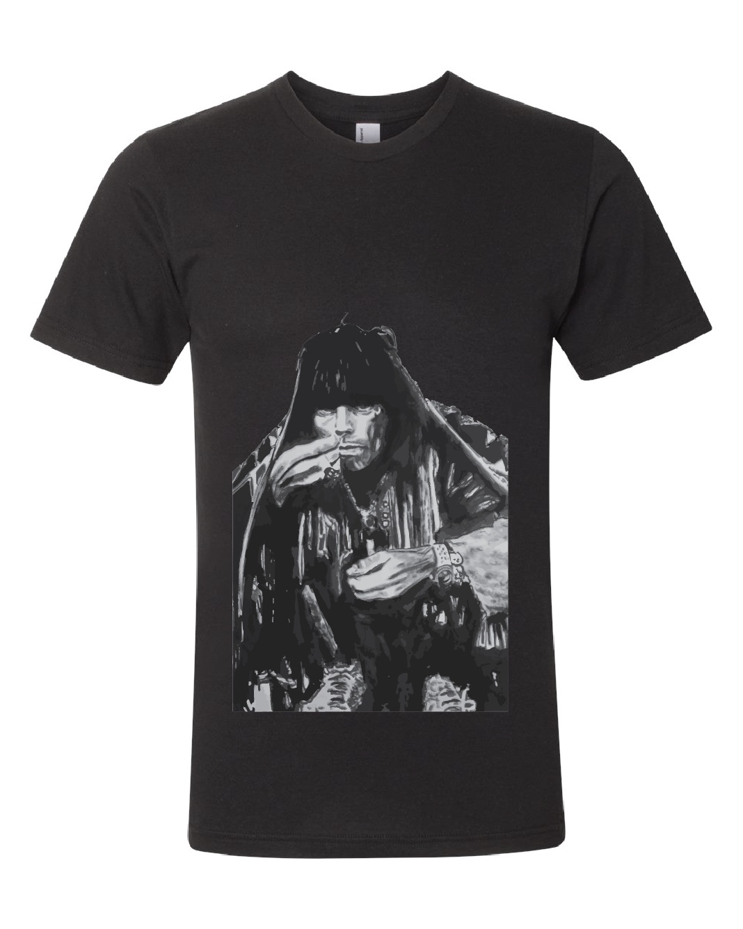 Keith Richards Printed T-Shirt Black