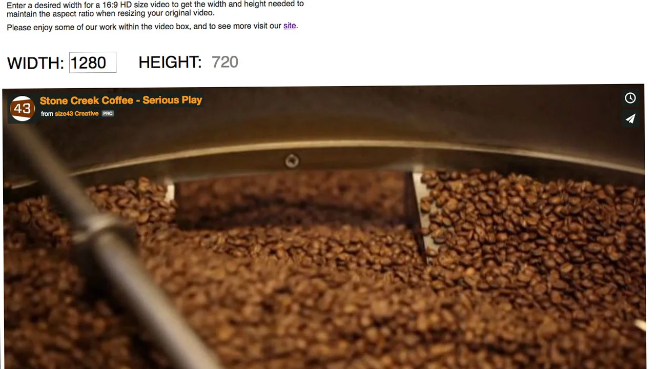 jQuery Video Aspect Ratio Tools