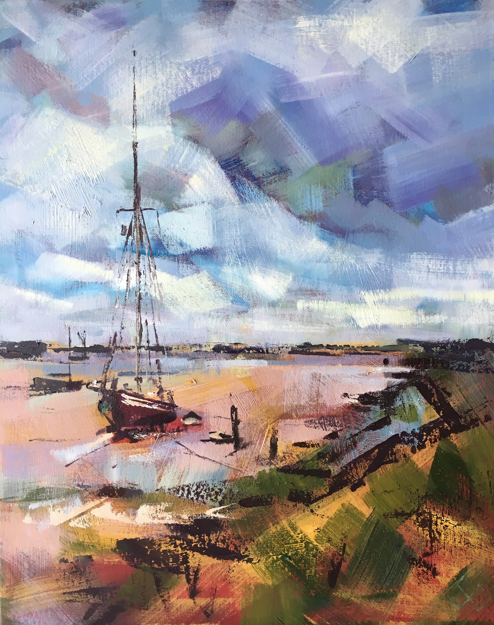 'Sailboat at Heybridge Basin'