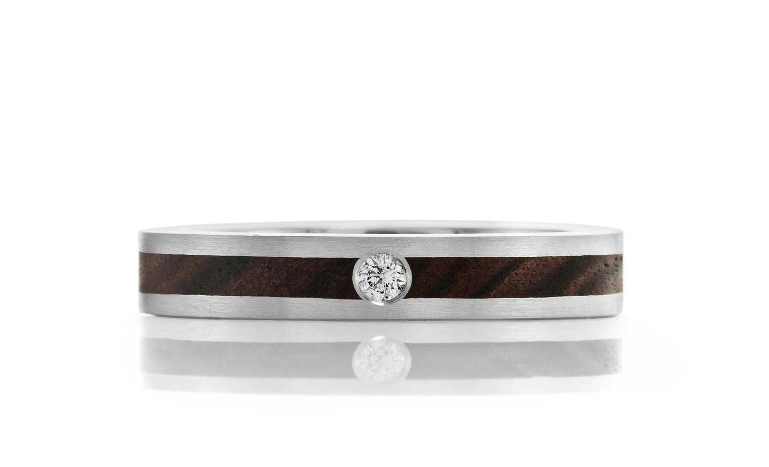 gem stone wood ring