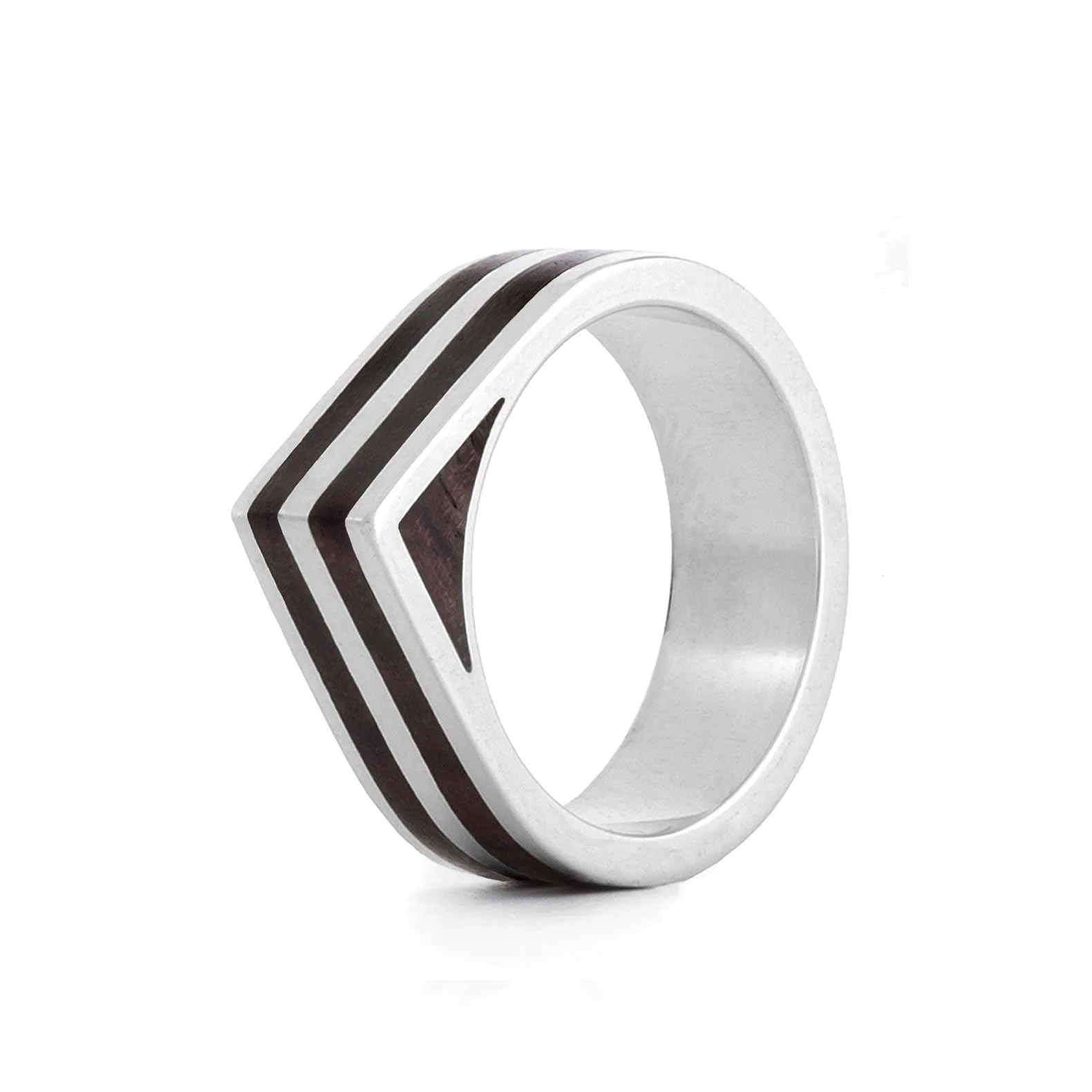 geometric wood ring