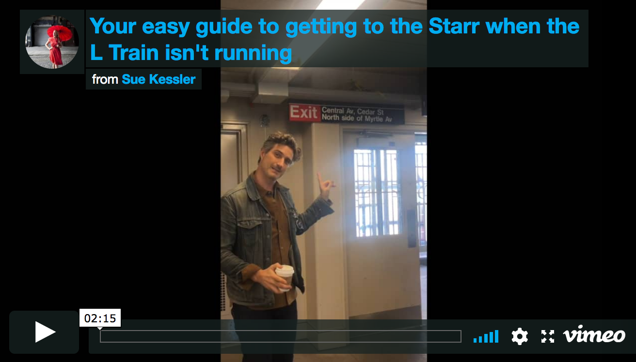 Your easy guide to getting to the Starr when the L Train isn't running