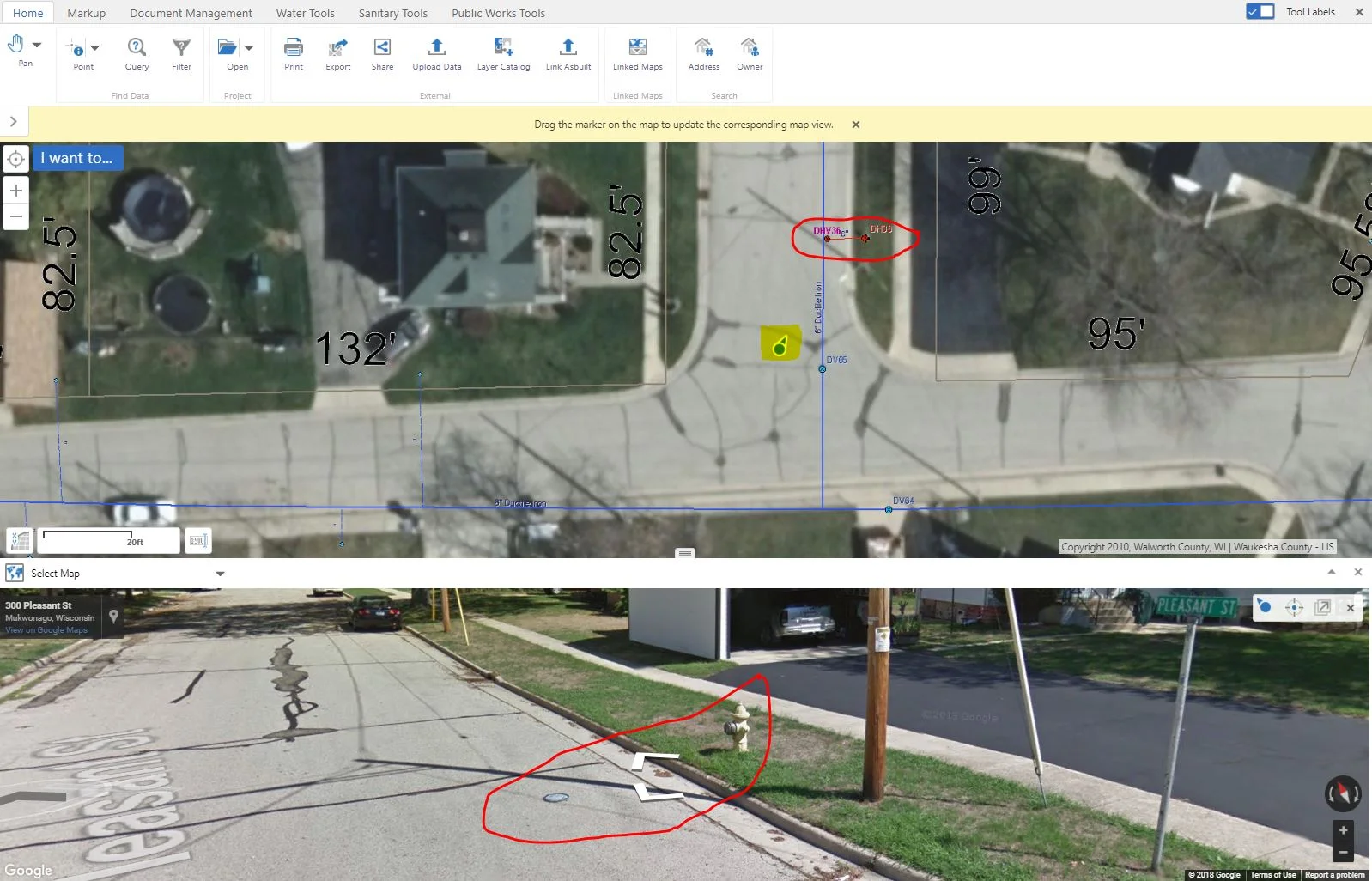 Using the "Linked Maps" Tool to get a Street-Level View of Assets