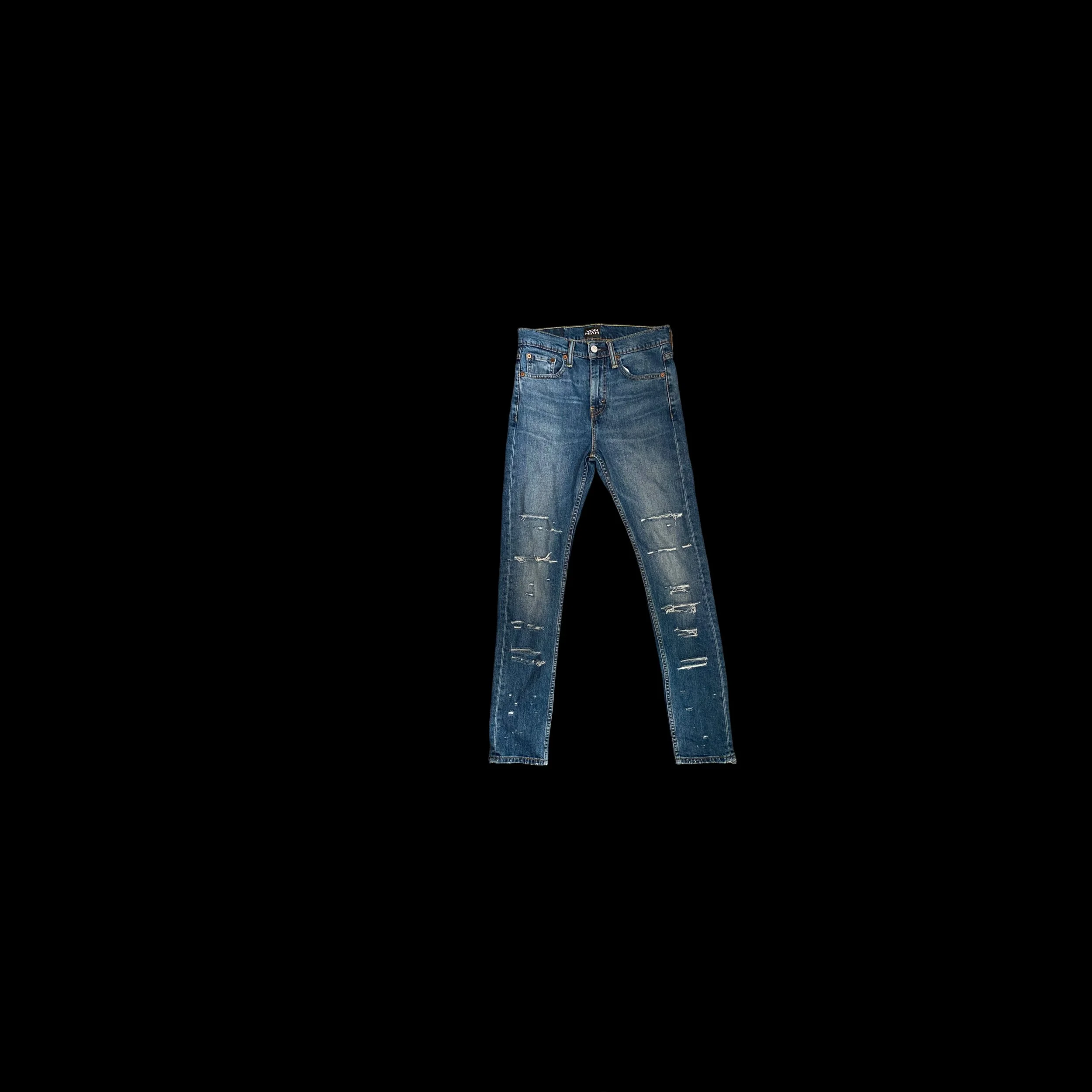 VON NIAH RIPPED BLUE DENIM