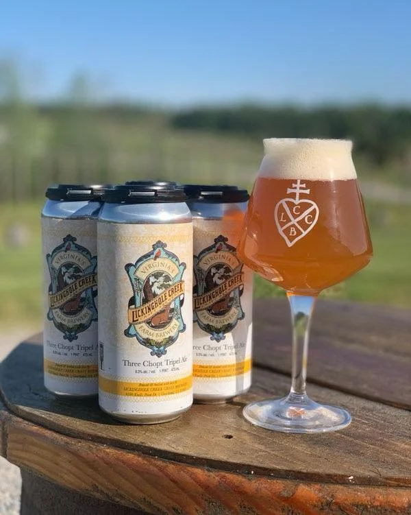 Three Chopt Tripel is in cans! Limited supply. We brew again for the love of preserving this open-space farm and of delving deep into the creative recipe development and the science of crafting brews like the old days. Officially earning my brewstick