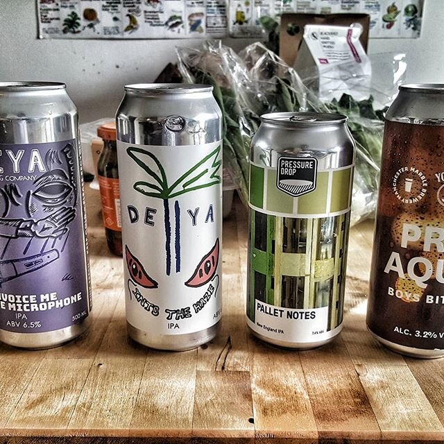 Cracking beer selection courtesy of @bottlecave. #premierleague is back!! Anyone else feel a bit like this casual wednesday kick off is the World Cup final? Also, massive respect to #marcusrashford - Legend at 22. 
@deyabrewery @pressuredropbrw @marb