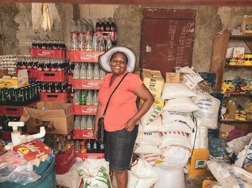  This is Carmitha,  our first Small Business Program participant who runs a very successful business in the community. She’s also Anne Milouse’s sister-in-law and business mentor. She took everything she learned in our program to help get Anne Milous