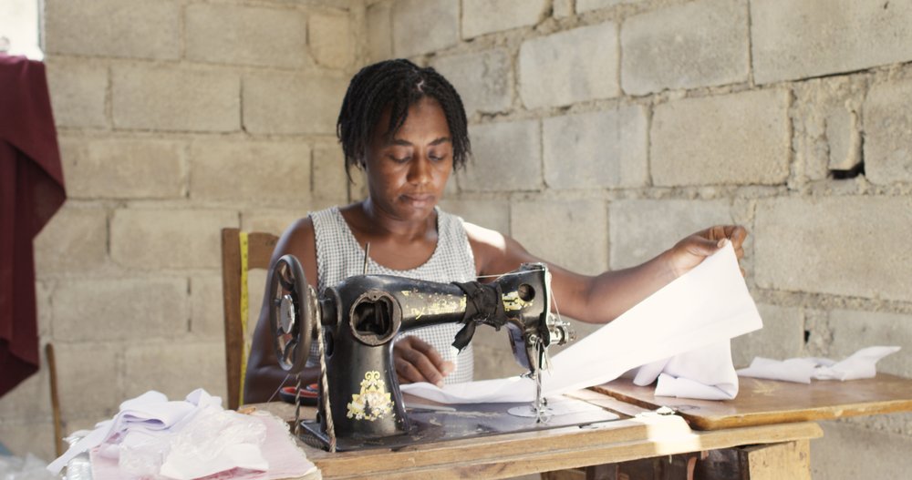  Clarel’s wife, Marillia, is a seamstress with over 10 years of experience. She’s a part of our Small Business Program and a mentor to other family members who have an interest in the same type of work. Her sewing skills have become essential to the 