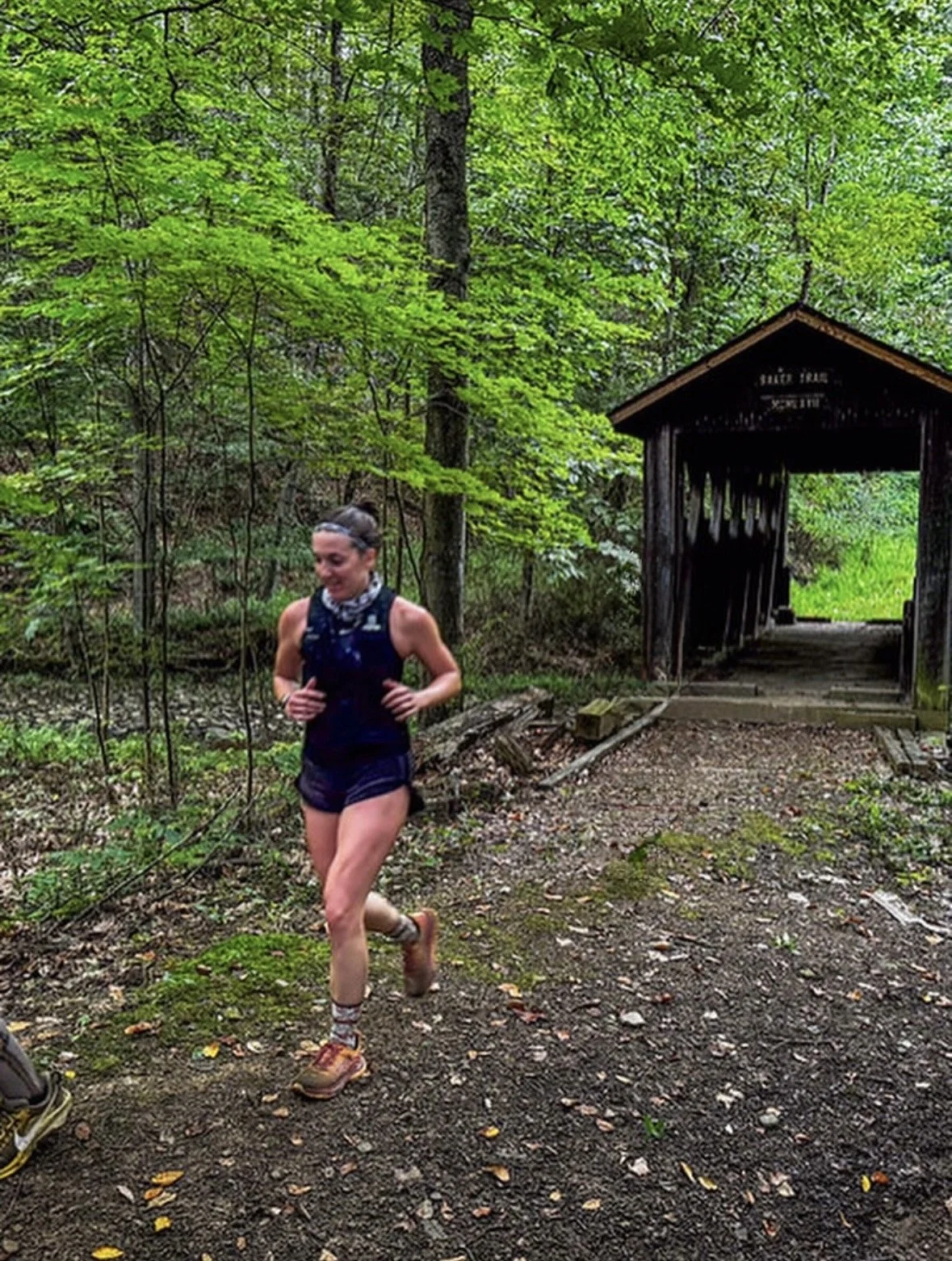 Woman running outdoors