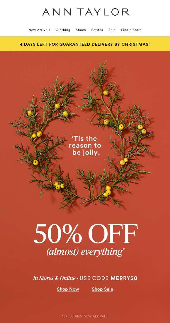 Ann Taylor Holiday Emails