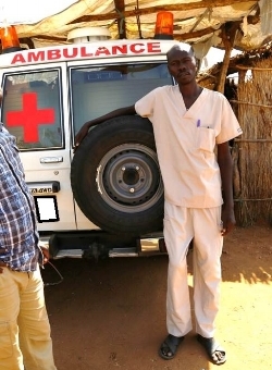 Dr. Ahmed with his ambulance