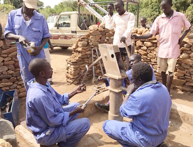 Another borehole being repaired