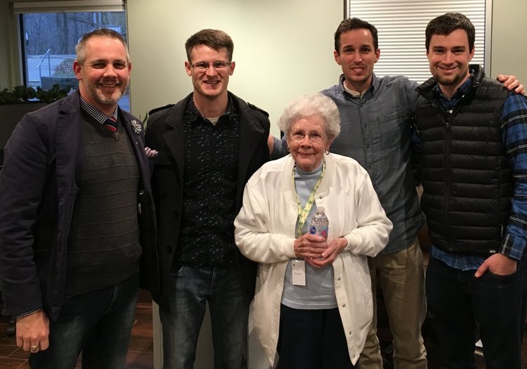 PPF’s Matt Chancey (extreme left) with Renew World Outreach team members and ministry partner Helen Boyd (center).