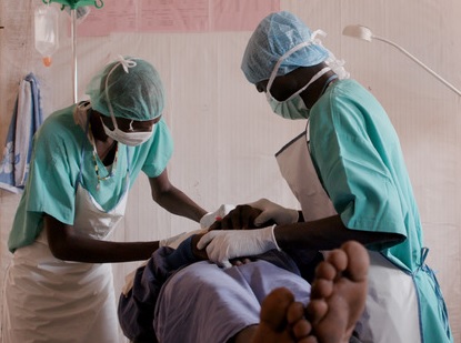 Dr. Ahmed performing surgery