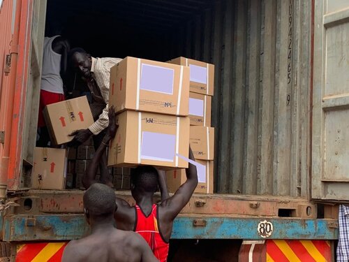 Tons of medicine are delivered.