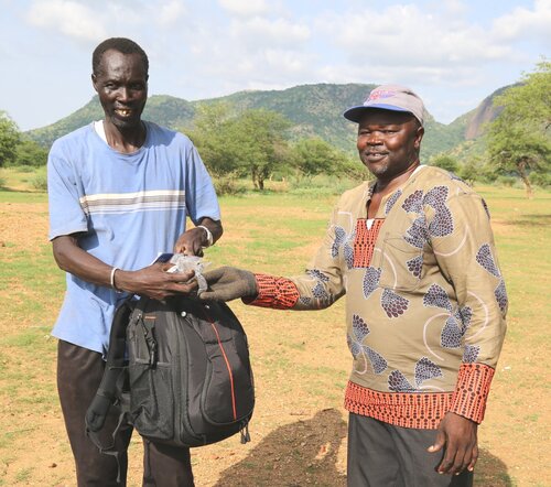 A new Evangelism Backpack is delivered.