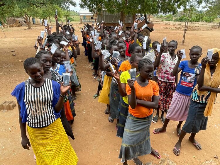 Audio Bible Distribution at a School