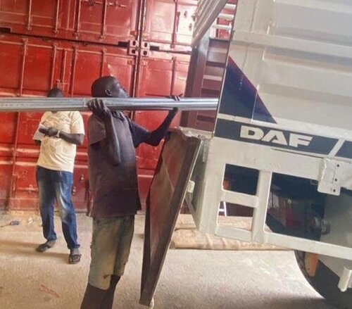 Loading borehole spare parts