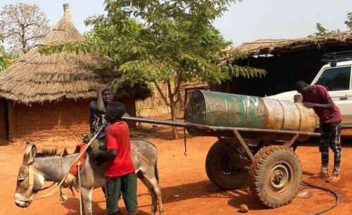 Receiving water at our compound in Yida