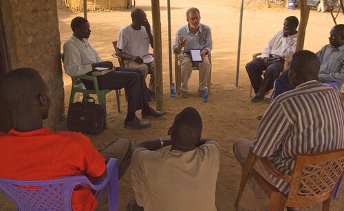 Dr. Frank Seekins instructing Sudanese pastors