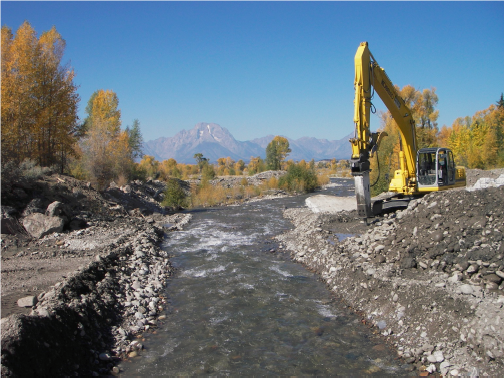 Fish passage restored during dam removal project phase.