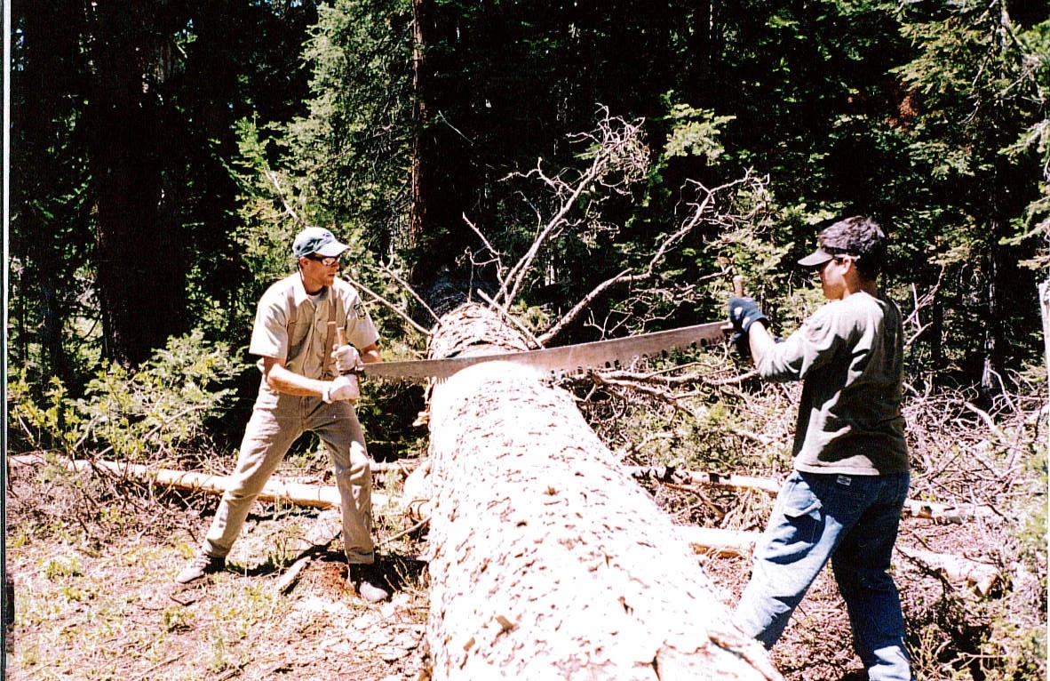 Robb (left) in 2003 up Phillips Canyon.