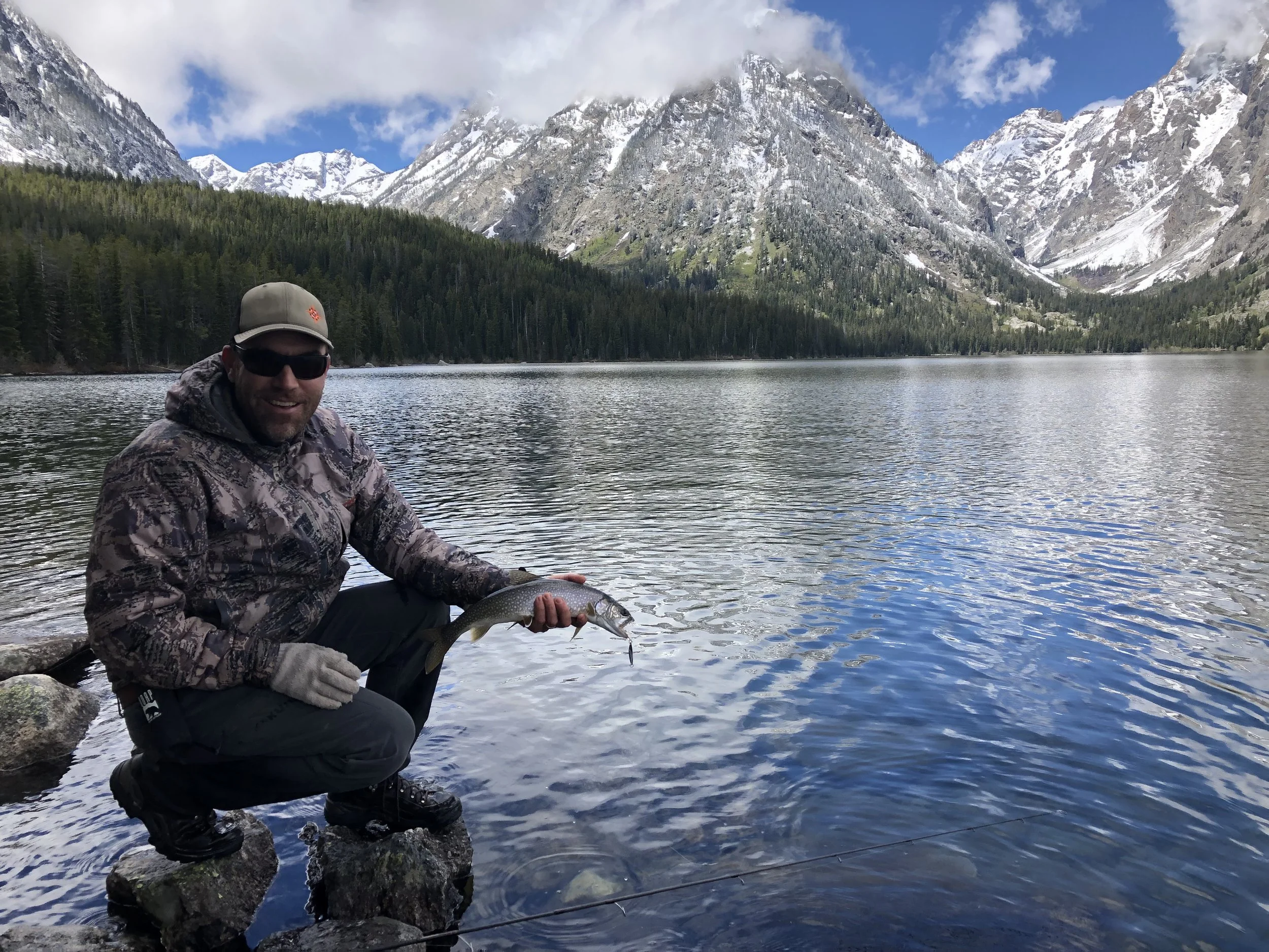 A freshly caught lake trout.