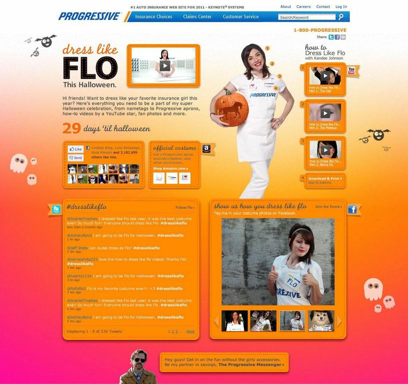 Dress Like Flo on Progressive.com