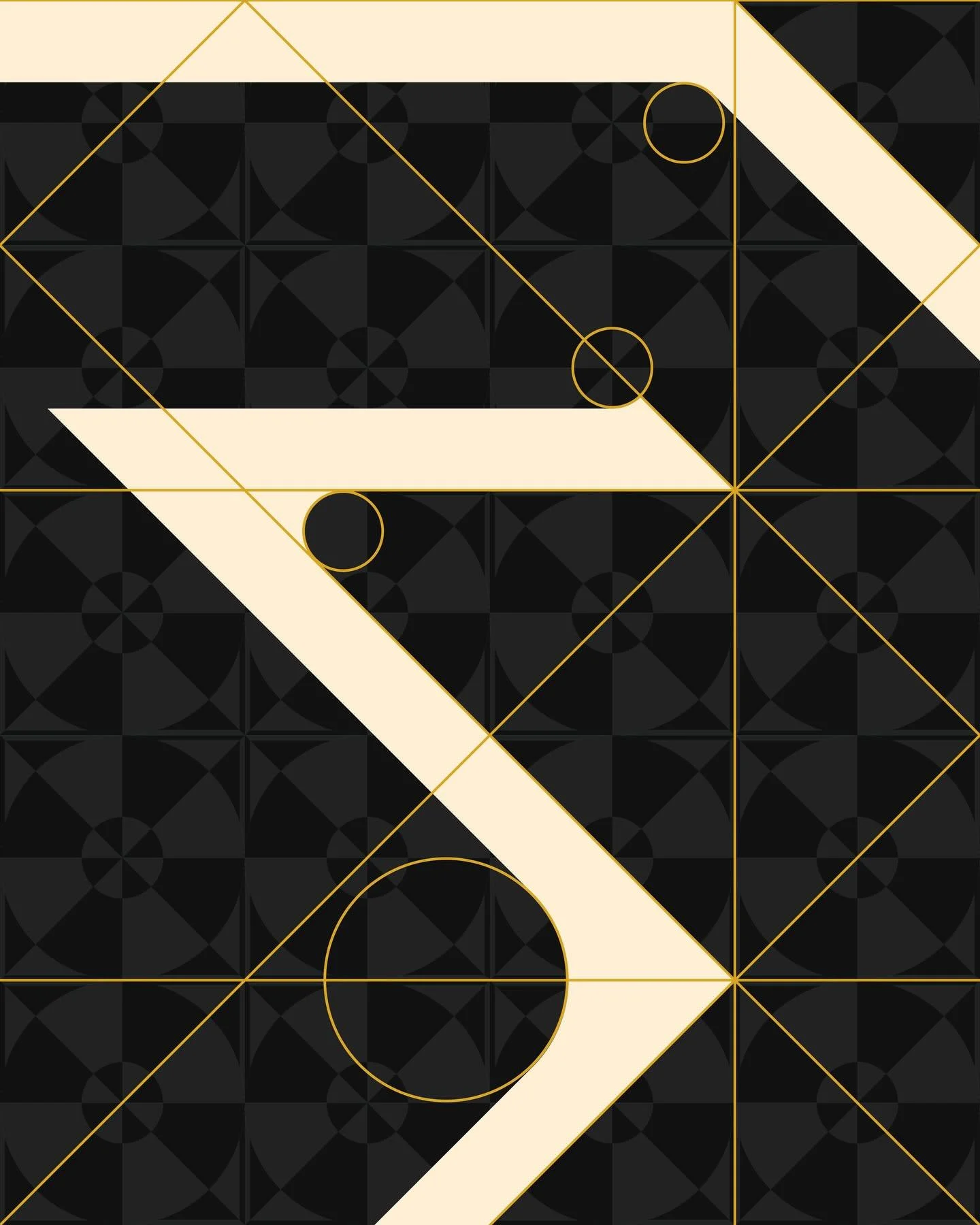 Adjuster Squared is a modular font system built on an 8&times;8 square grid. Each character is constructed exclusively from straight line segments set at 0&deg;, 45&deg;, and 90&deg;.

Every square is subdivided into thirds, with one-third defining t