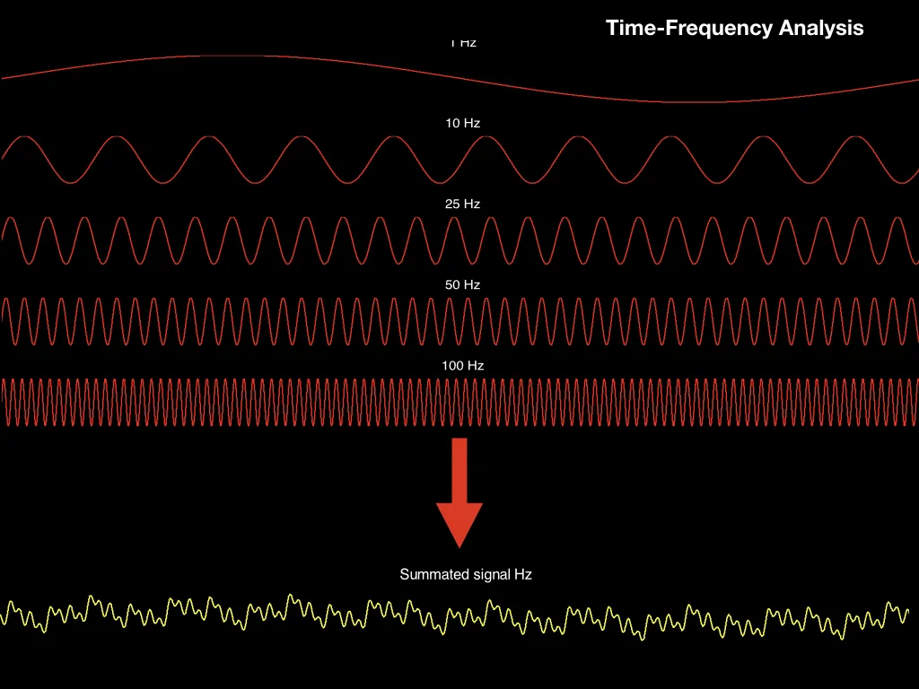 Complex signals are comprised of many simpler sinusoids