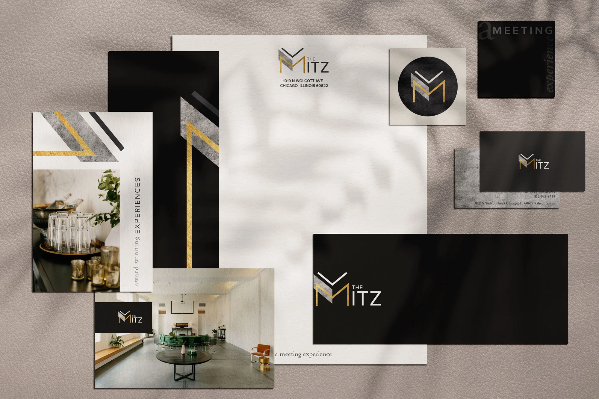 Brand Identity and Stationery for The Mitz, Chicago. Designed by Sarah Ehlinger | brand Spanking You