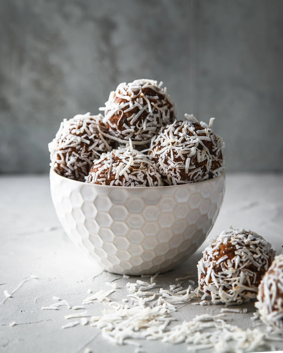 Carrot Cake bliss balls recipe. An instant pick me up with dates, chia and coconut.