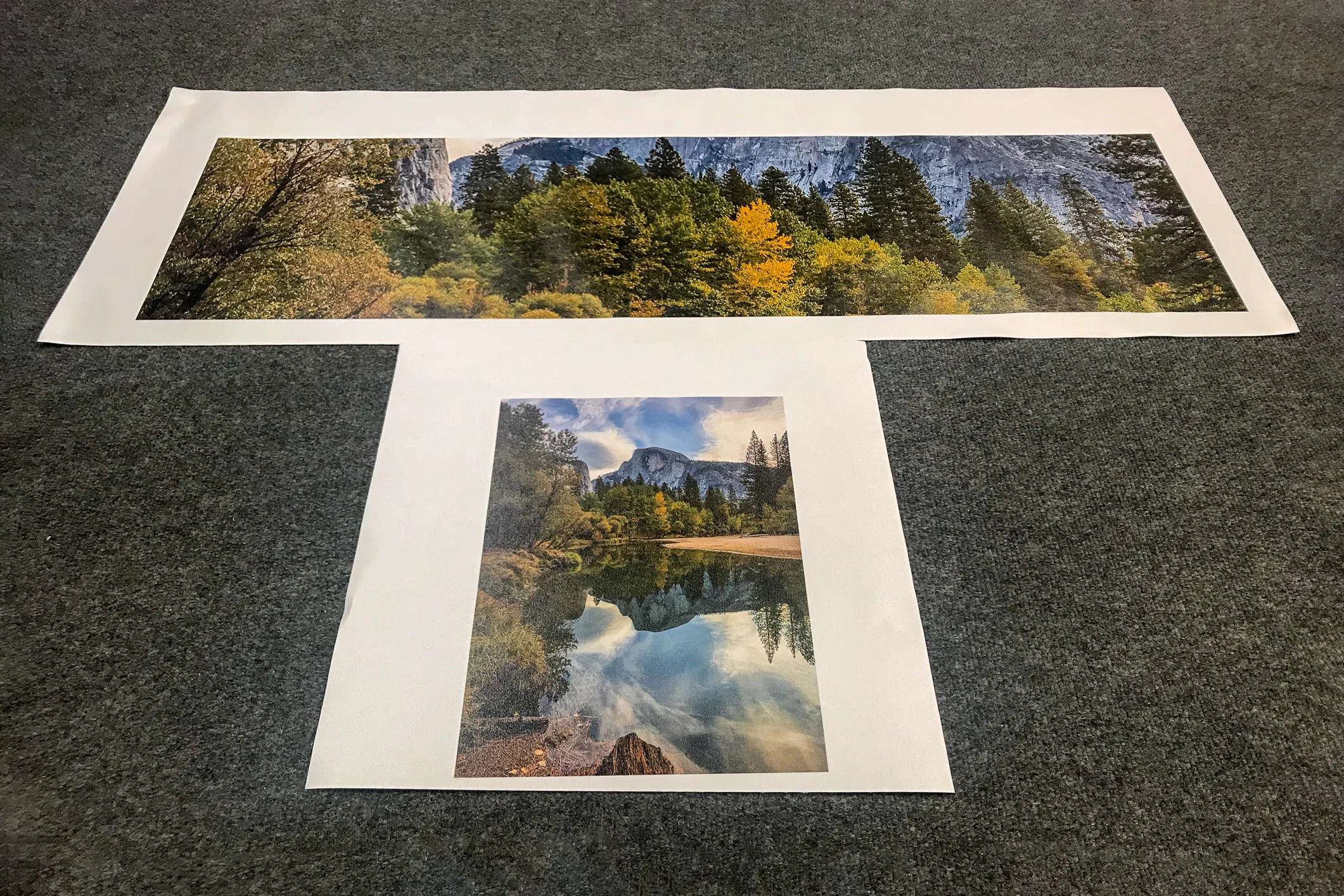 The two test prints.