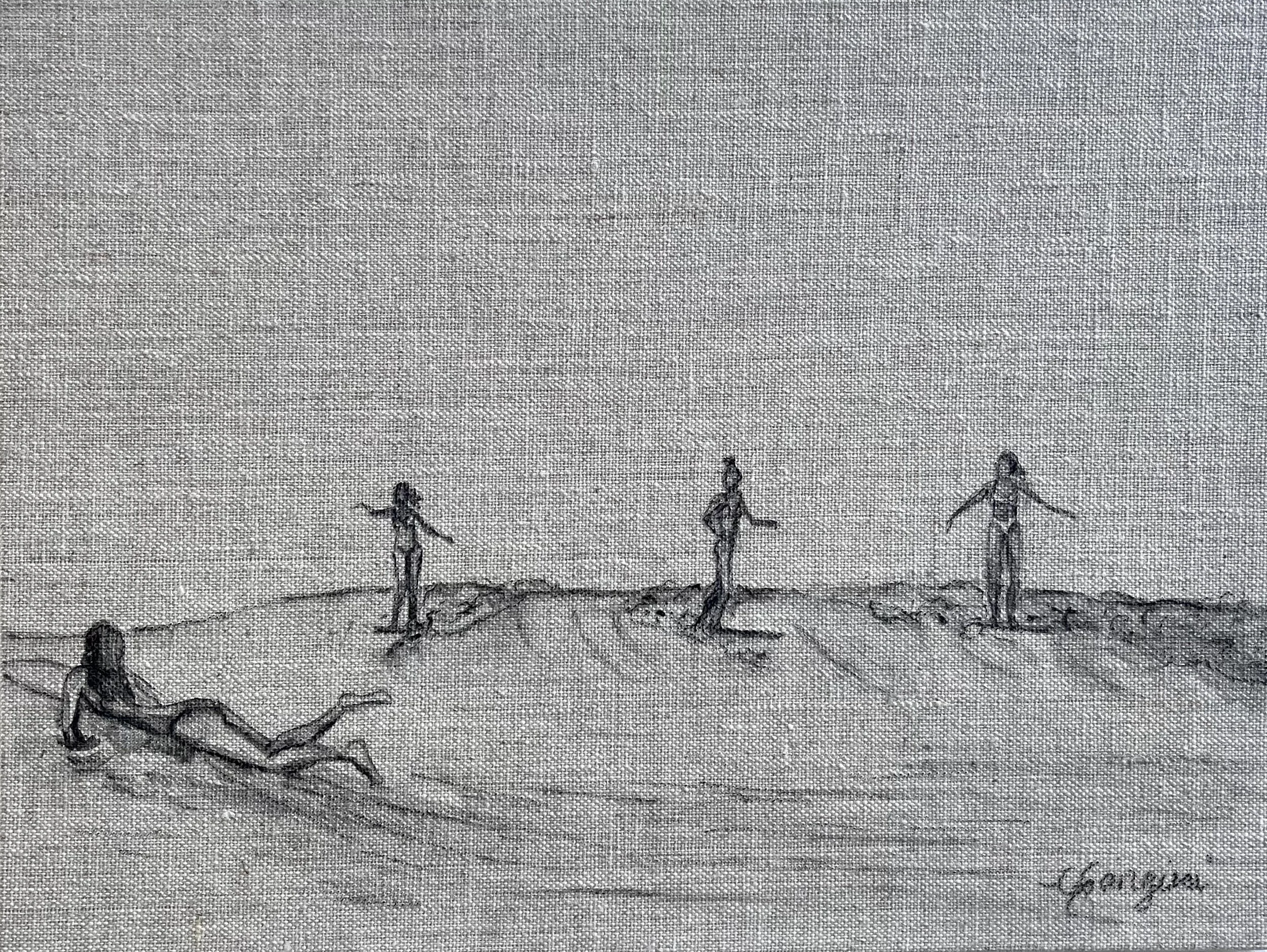 Party Wave No. 1 charcoal series