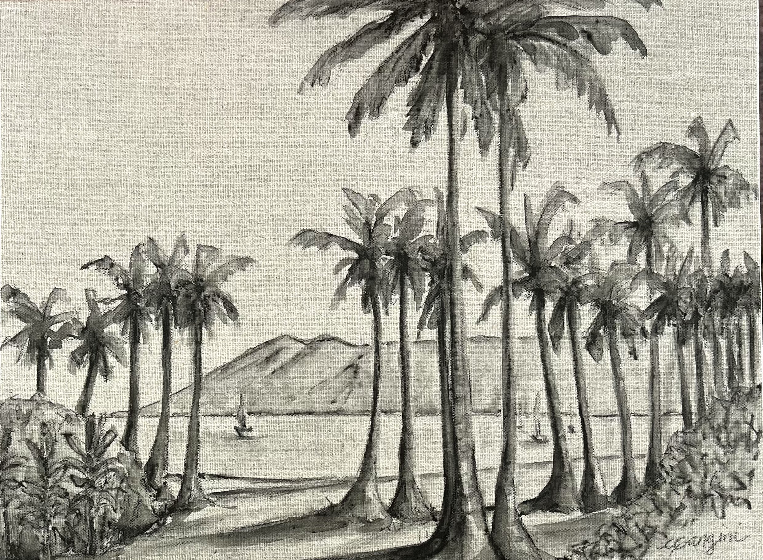 Ka’anapali Morning charcoal series