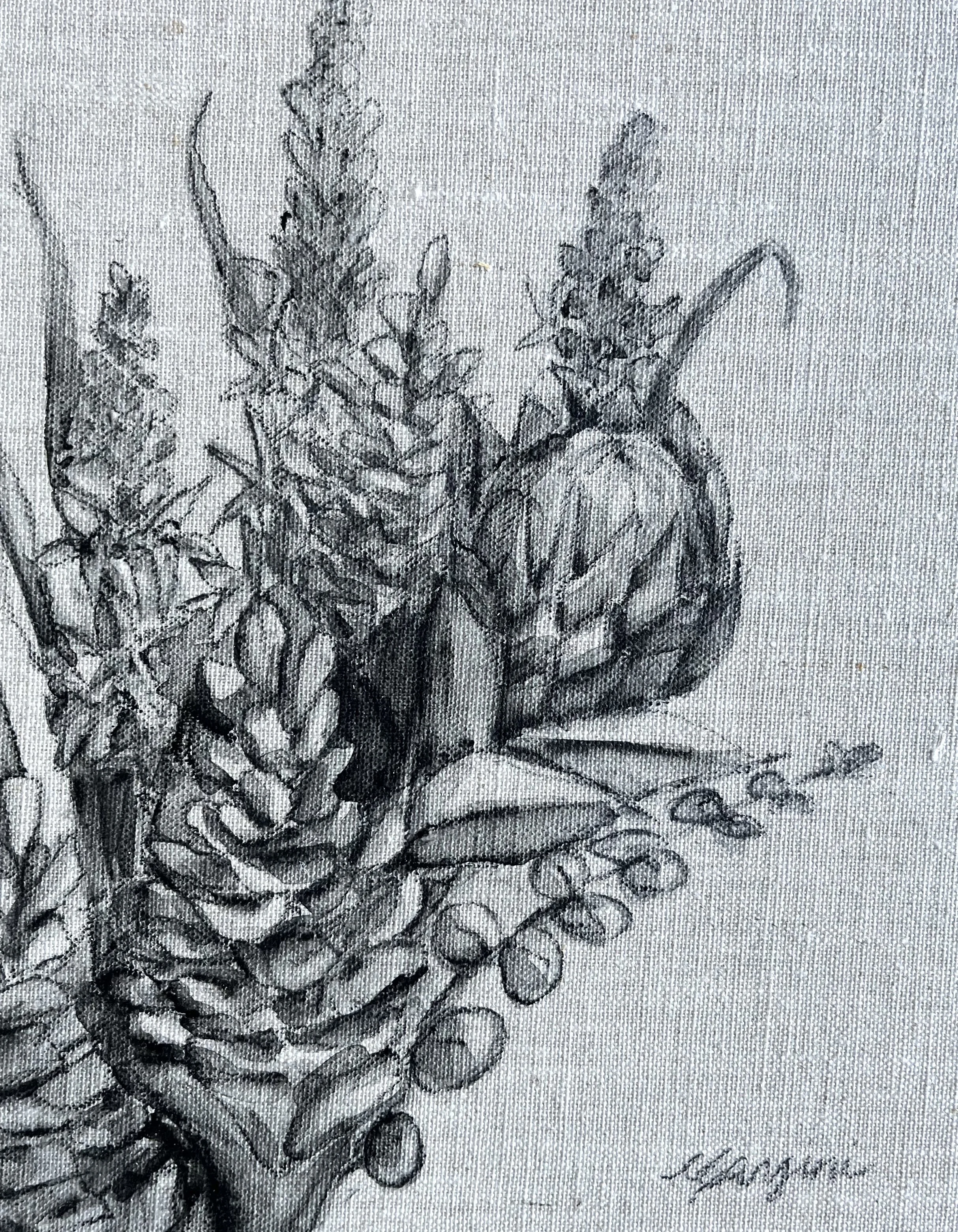 Tropical Bouquet No. 2 charcoal series