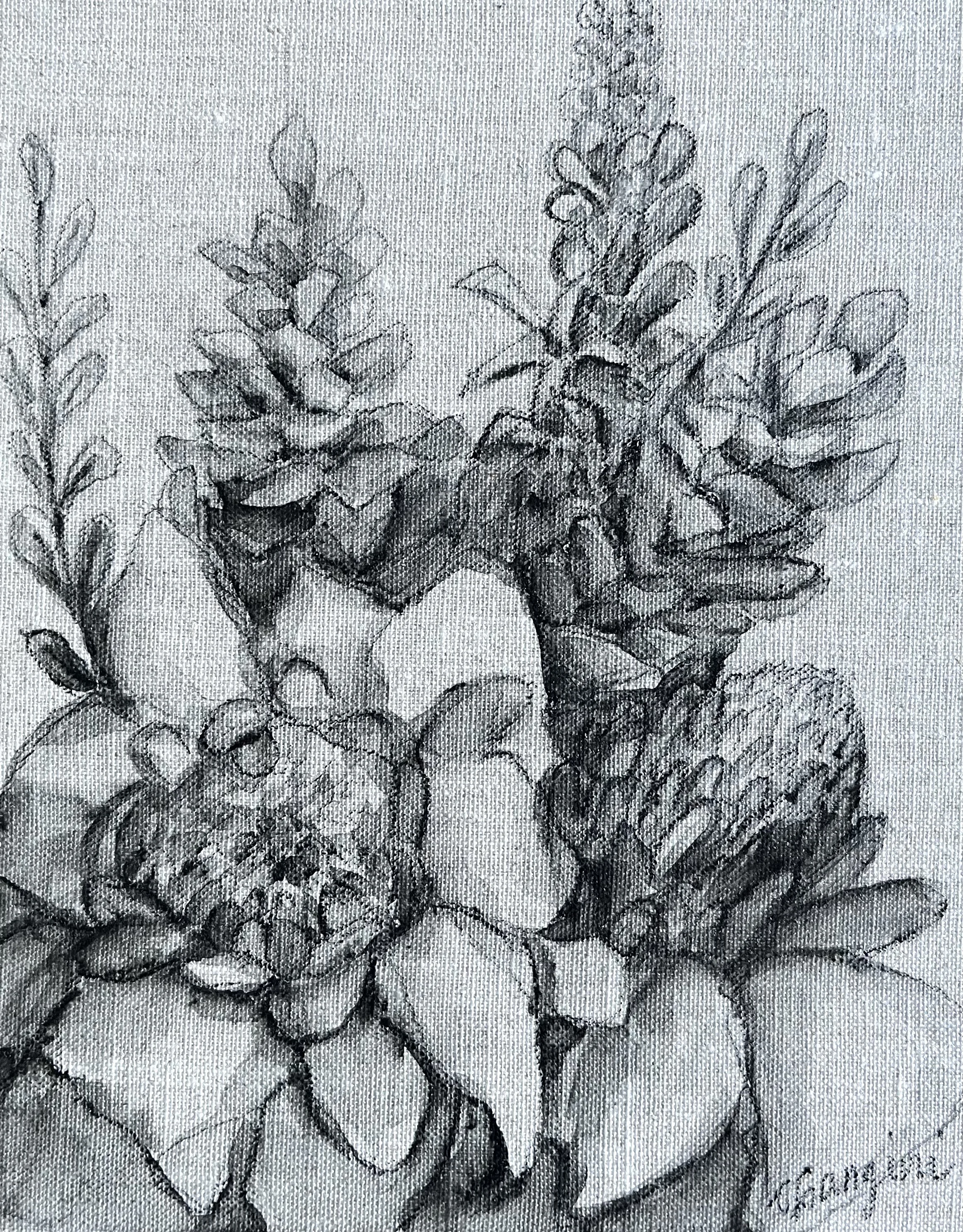 Tropical Bouquet No. 1 charcoal series