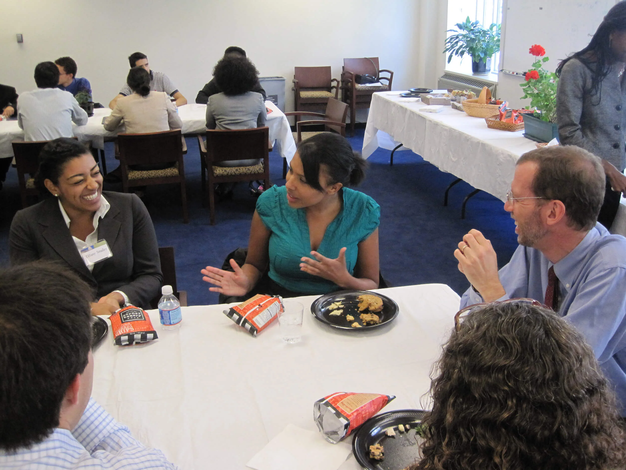  Having lunch discussion at the Congressional Budget Office with then Director Douglas Elmendorf
