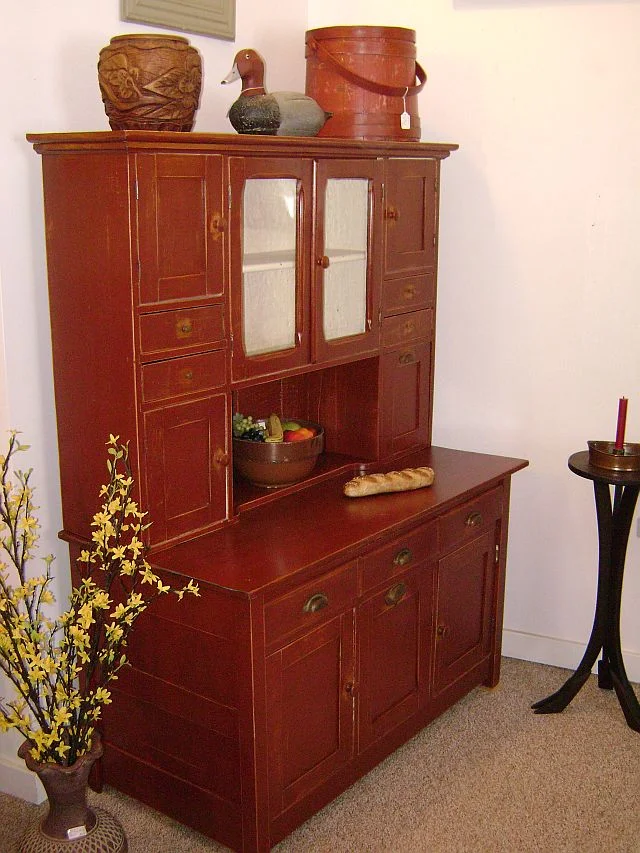 2-piece Kitchen Cupboard, Red, $875