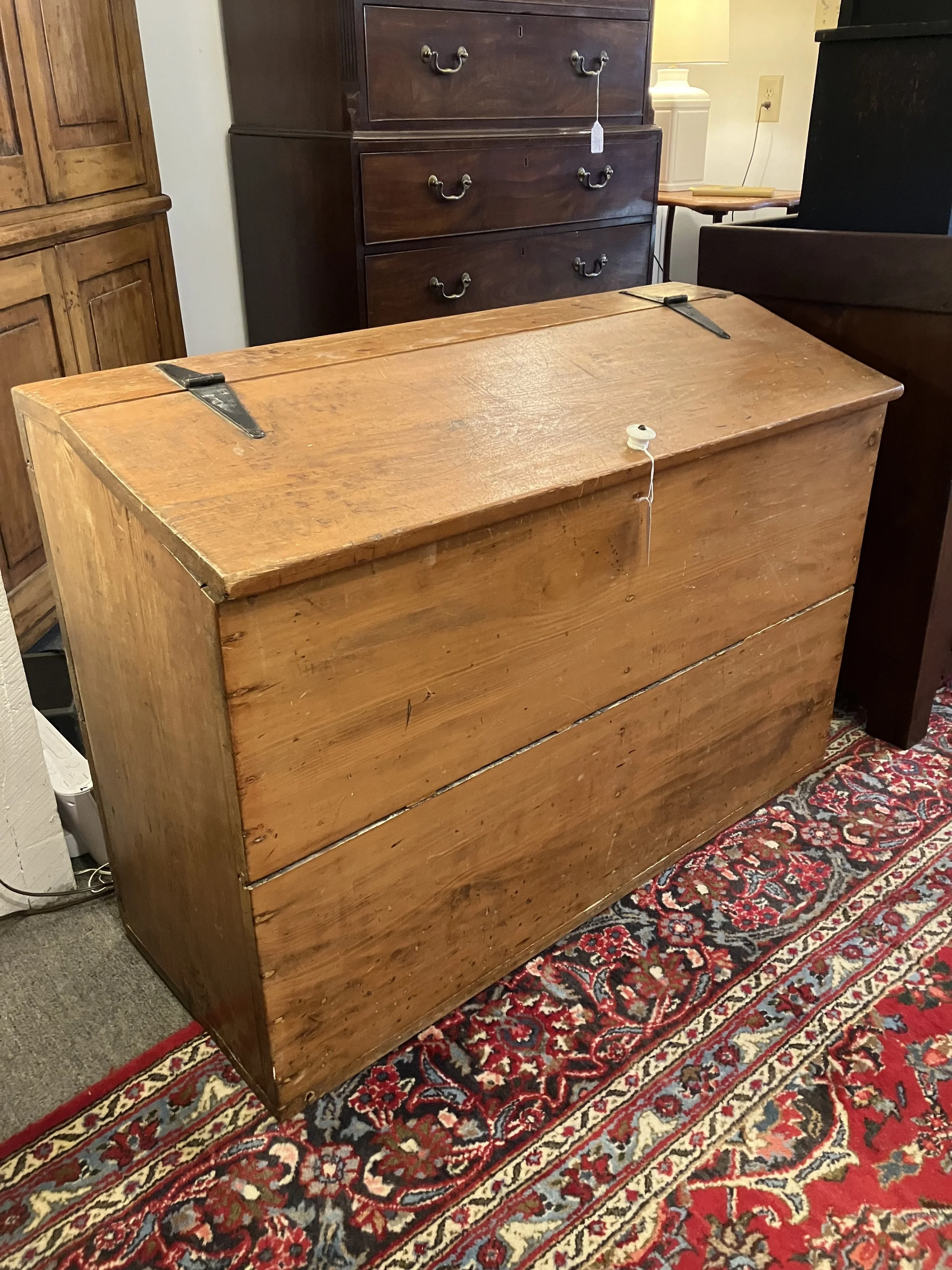  2261008 Country Pine Grain Bin. Mid-1800’s. 40” L x 16” D x 28” H. $550 