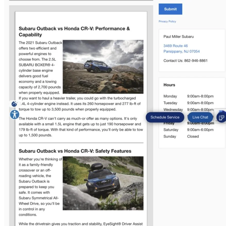 Subaru Forester vs Honda CR-V