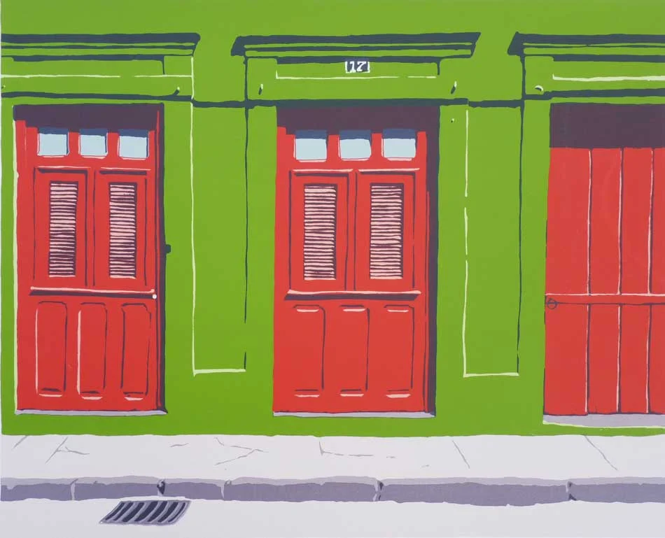 Red Doors Olinda, Vintage Limited Edition Screen Print — Ilana Richardson