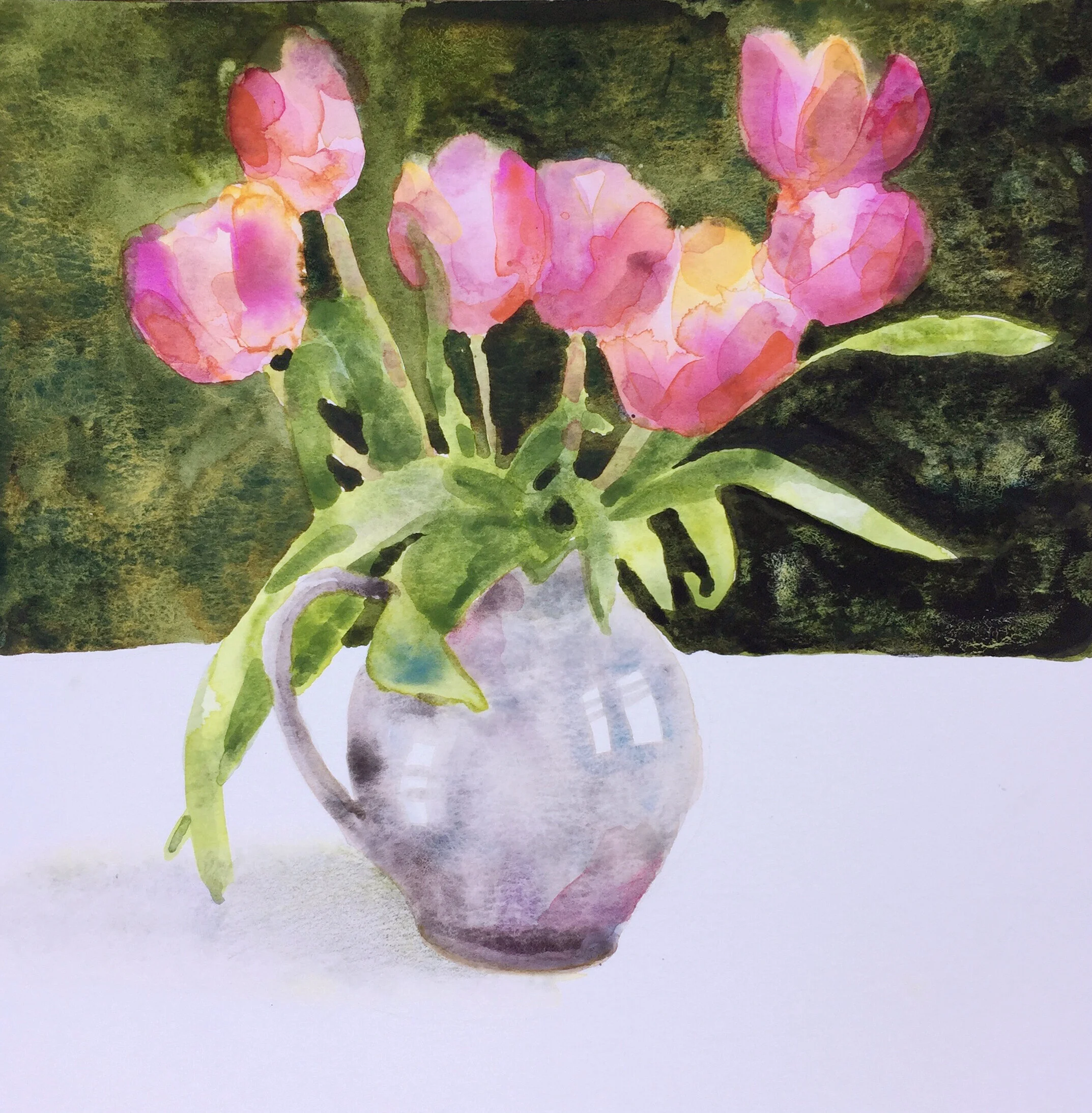 1438 Pink Tulips on black .jpg
