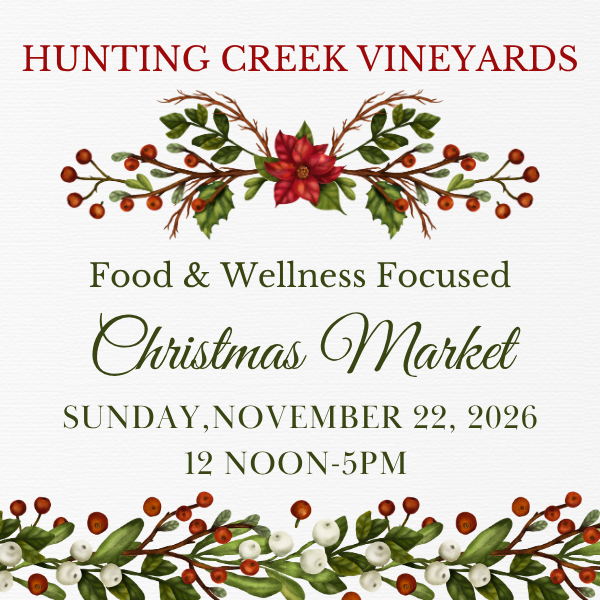Food and Wellness Christmas Market focused on locally made food, bakery items, oils, tinctures and more!